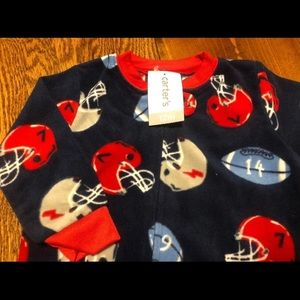 Boys 12mo Football Footie Pjs